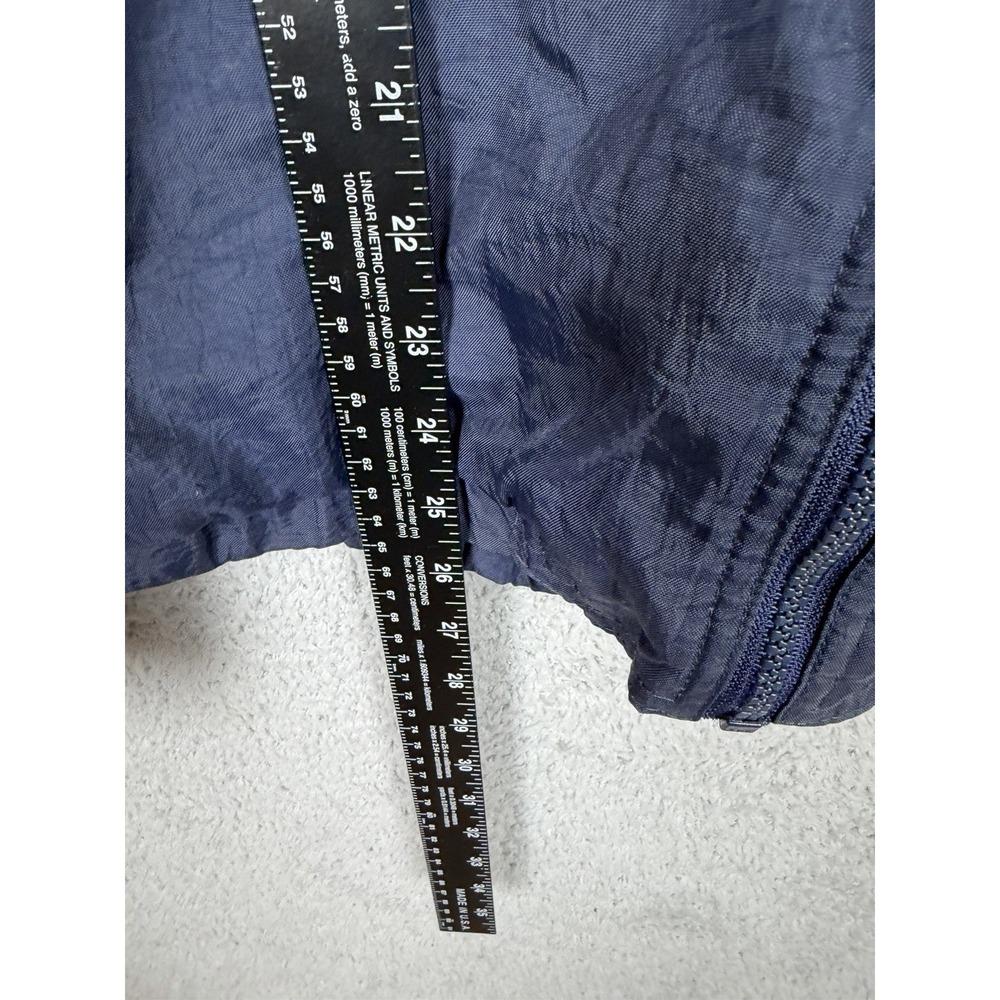 VTG Adidas 90s Trefoil Quilted Puffer Blue Bomber Jacket Size L Baggy Run DMC - Picture 9 of 10